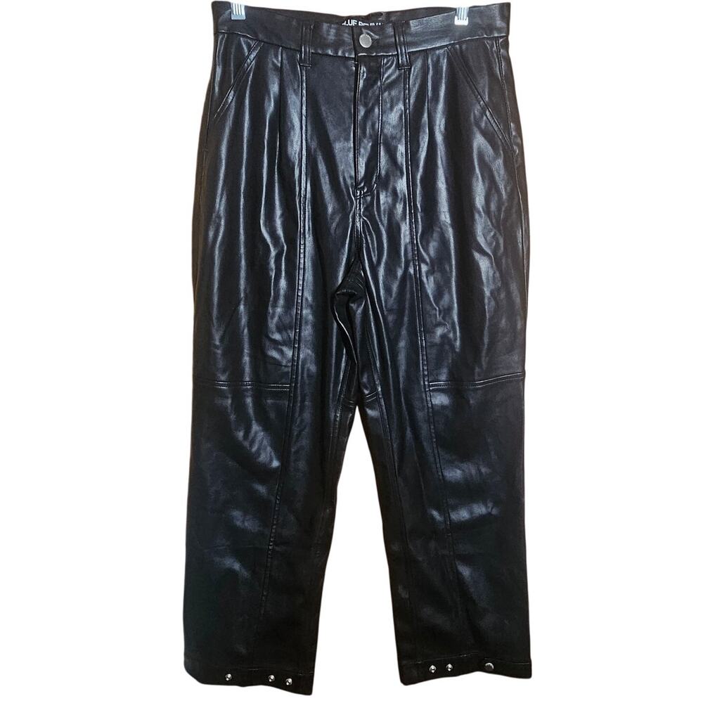 Blue Revival Black Faux Vegan Leather Pants 29